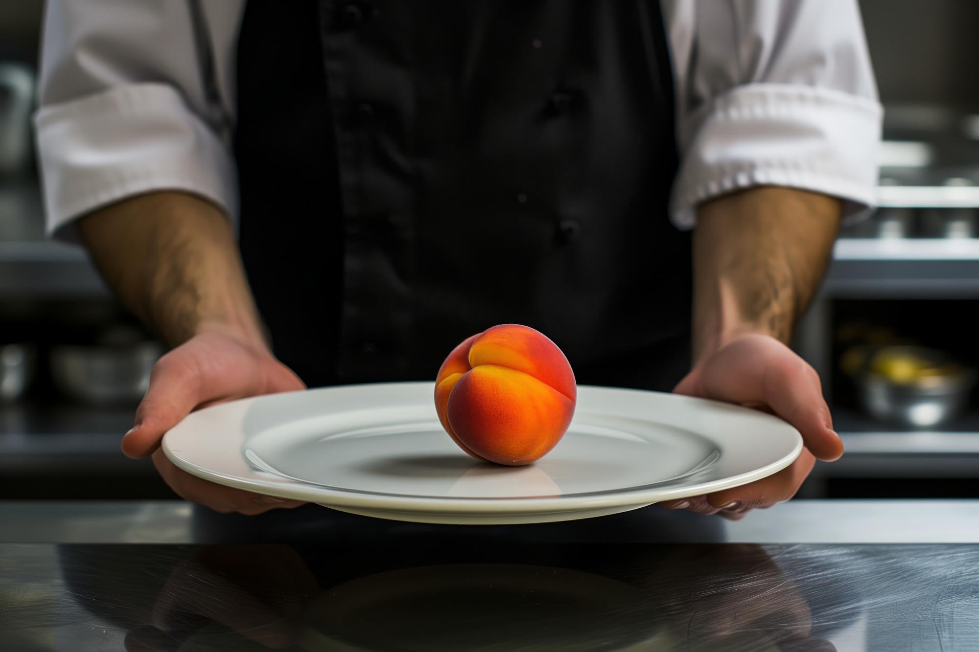 Nauczyciel prezentuje przygotowanie dania w studio