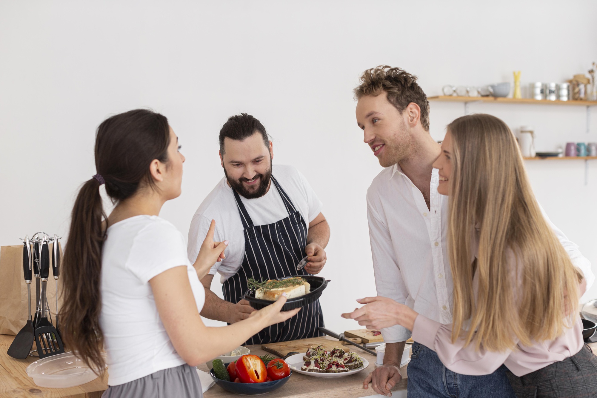 Uczestnicy na warsztatach kuchennych